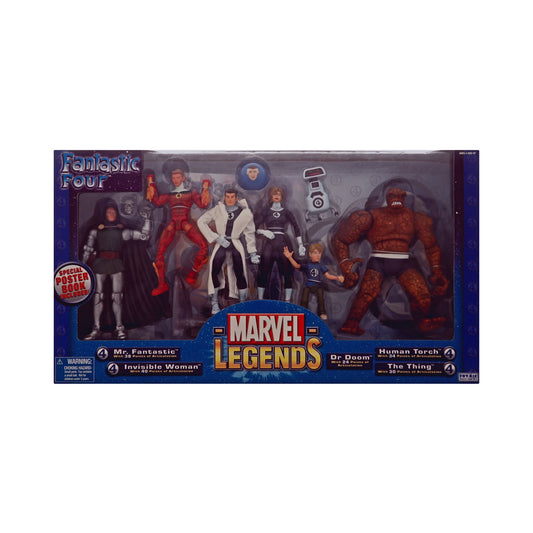 Marvel Legends Fantastic Four Action Figure Set with Dr. Doom, Franklin Richards, & H.E.R.B.I.E.